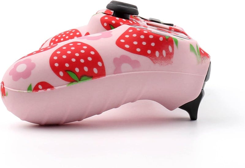RALAN Pink Controller Skins for PS4,Fruit Silicone Controller Cover Skin Protector Compatible /PS4 Slim/PS4 Pro Controller with 2 Cute Thumb Grips Caps… - Image 4